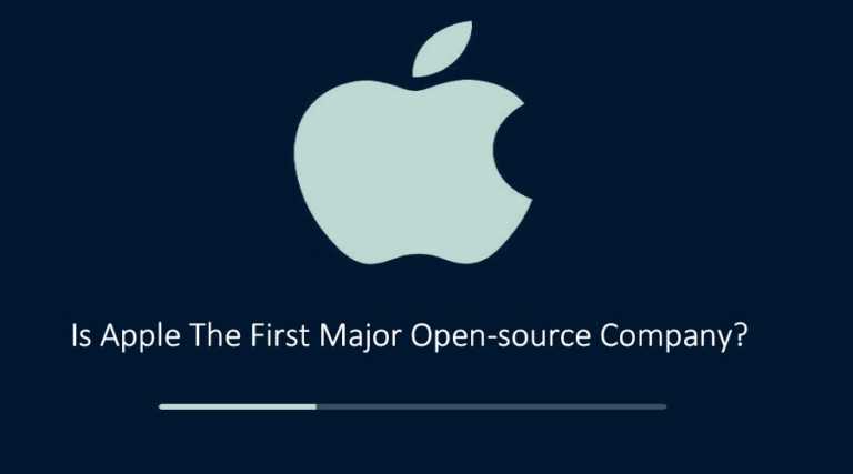 Apple first major open source company really 