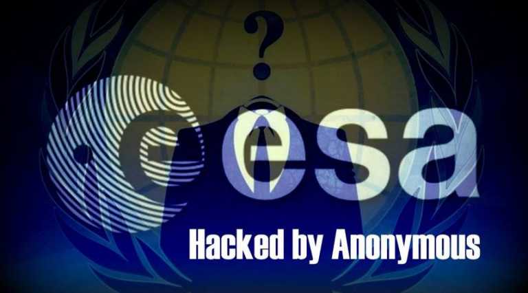 anonymous esa hacked 