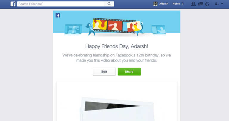 facebook friends day video 