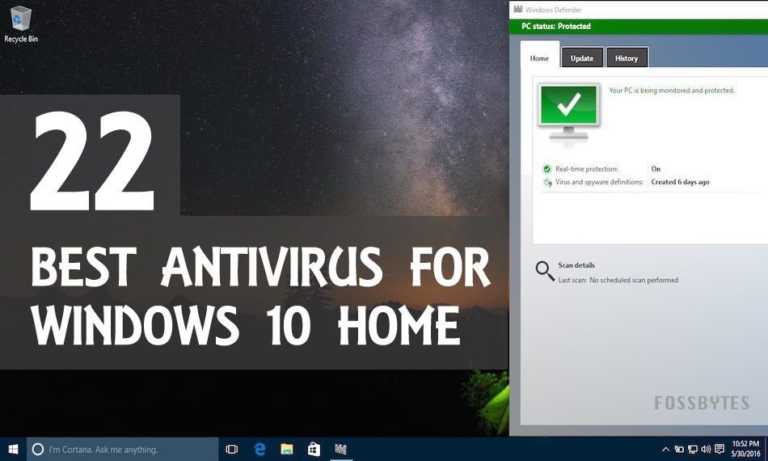 BEST ANTIVIRUS SOFTWARE FOR WINDOWS 10 HOME
