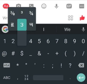 gboard fraction trick