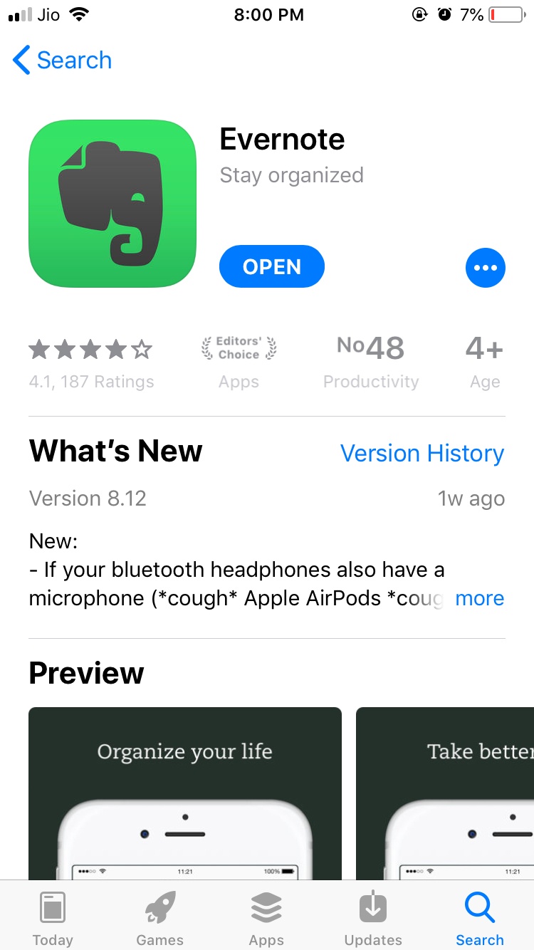 Evernote App