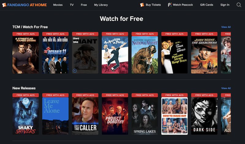 vudu fandango free at home