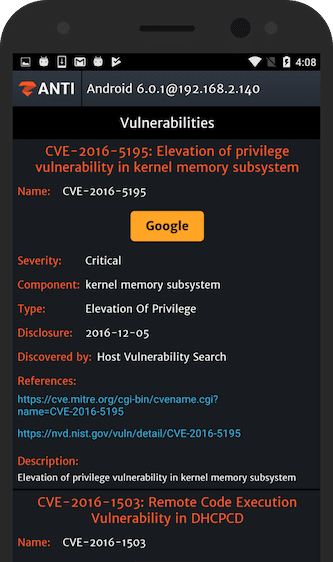 zanti vulnerability detector tool for android