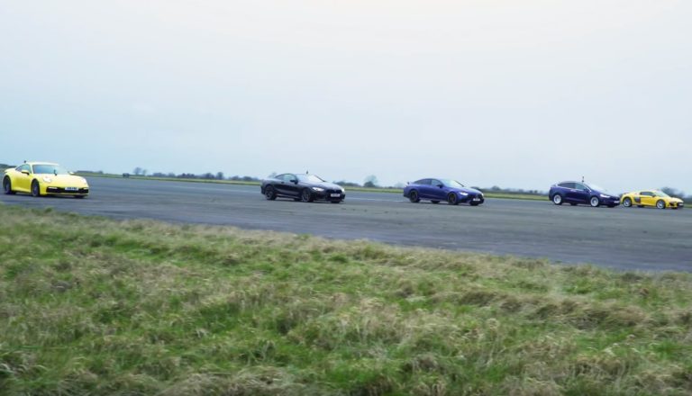 Tesla Model X P100D Drag Race