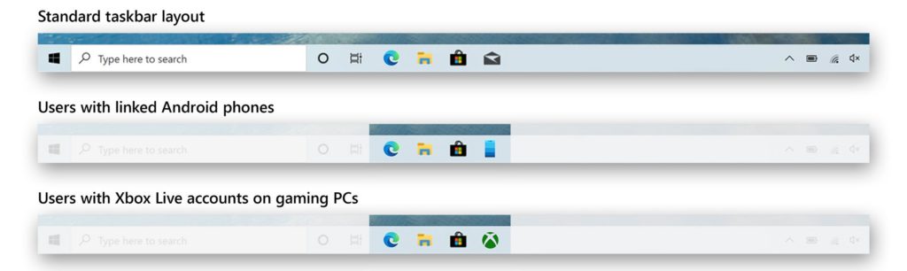 3. Windows 10 20H2 Features Personalized Taskbar