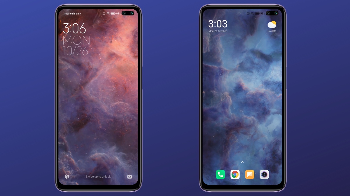 MIUI 12 dynamic nebula live wallapaper