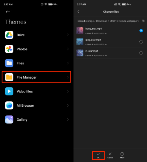 miui 12 nebula live wallpaper download