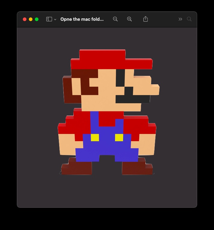 Open the mac folder icon in preview