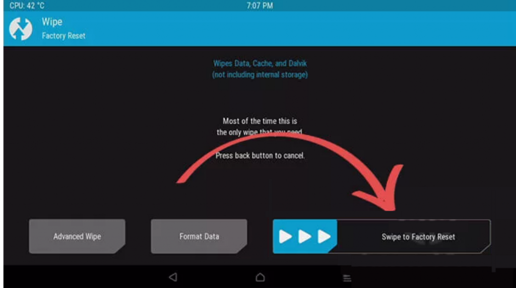 Swipe to allow modifications - how to install android on raspberry pi 4