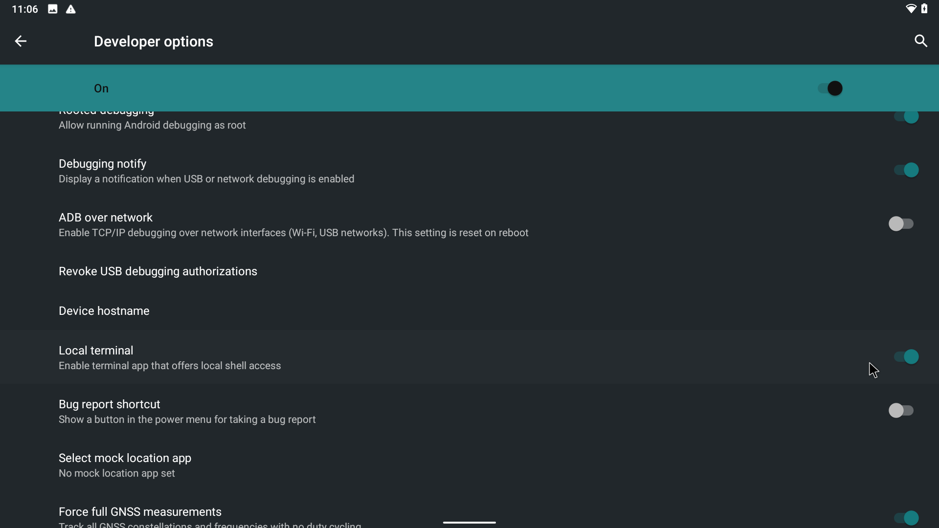 enable local terminal - how to install android on raspberry pi 4