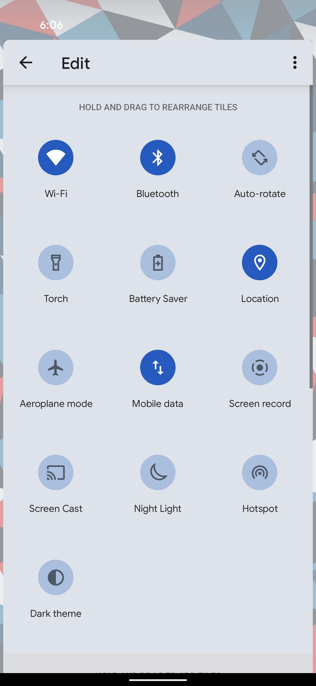 record screen android 11 quick settings