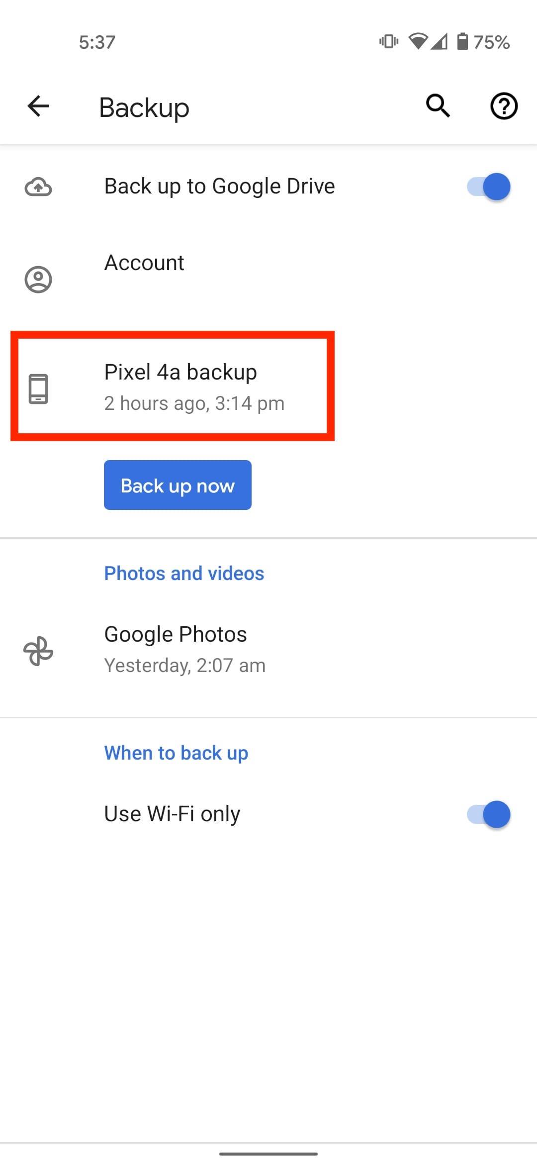 backup text message Android