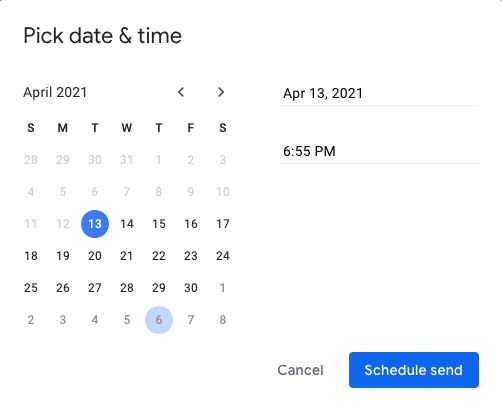 gmail scheduler email