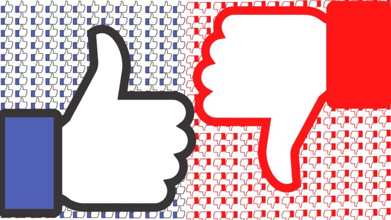 Dislike button on social media