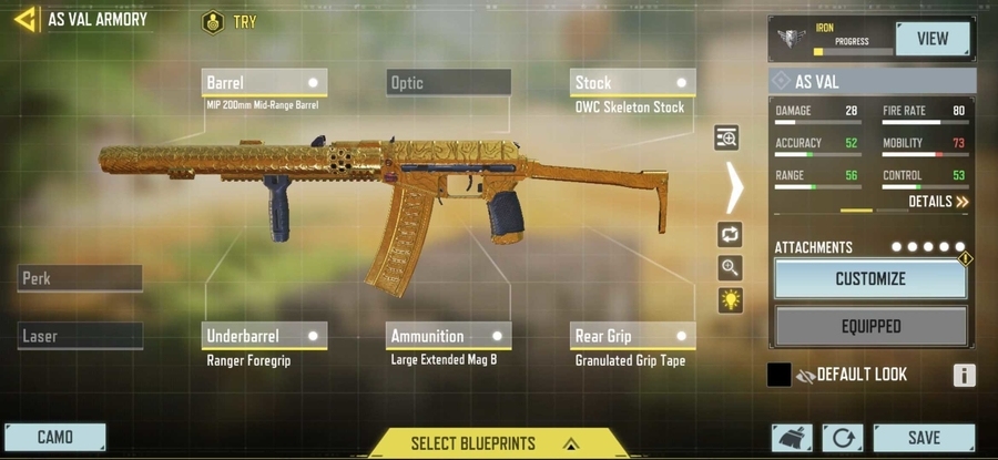 best cod mobile AS VAL loadout