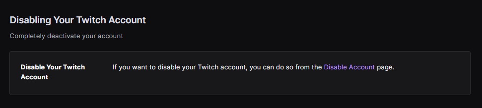 disable twitch account