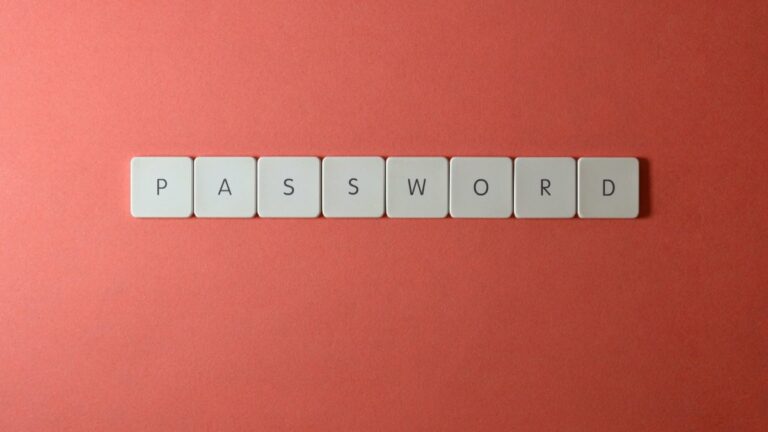 password letters on a red background