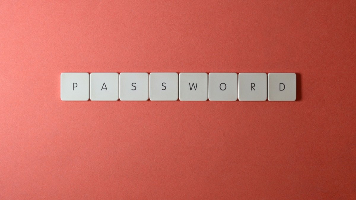 password letters on a red background