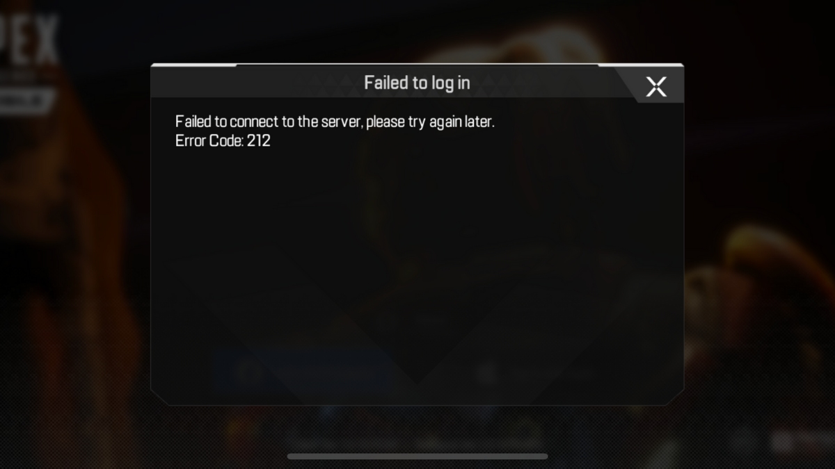 How To Fix Apex Legends Mobile Failed To Connect To The Server Error Code 212