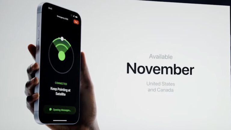 Apple emergency SOS via satellite