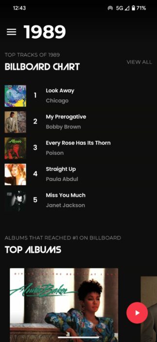 Screenshot of the new Rewind Android App 3