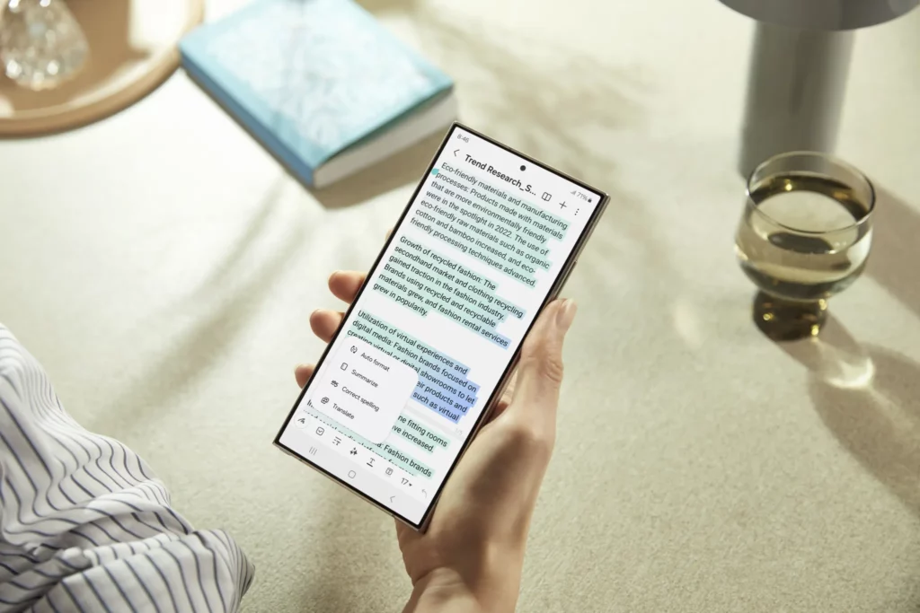 Photo of the transcript feature