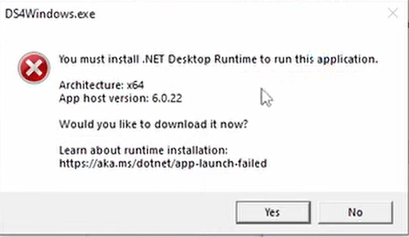 Screenshot of the DS4Windows app-2