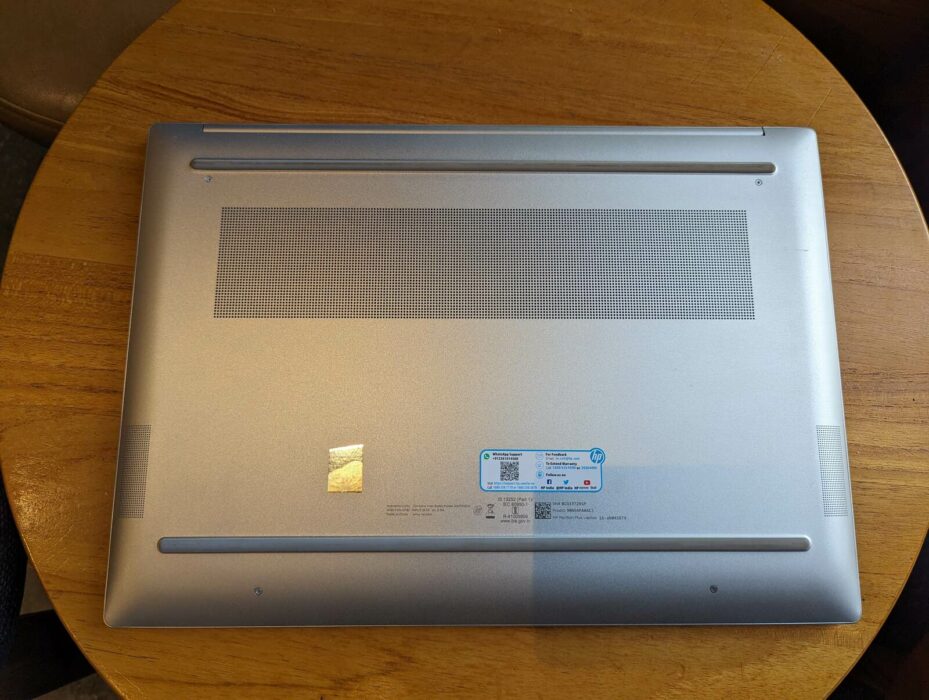 Underneath of the HP Pavilion Plus 16 