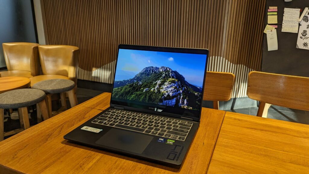 Front view of the HP Omen Transcend  14-3