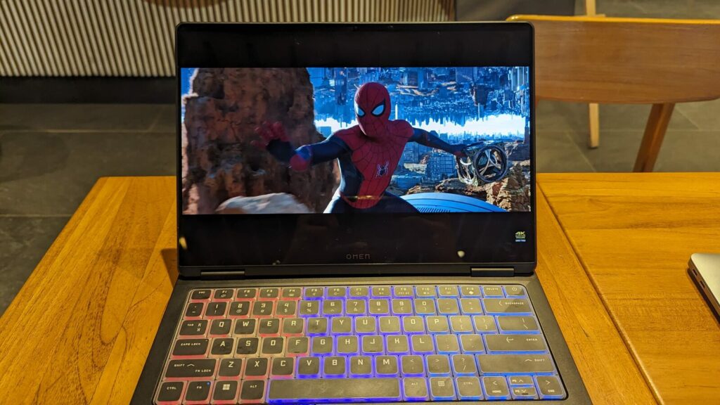 Front view of the HP Omen Transcend  14 1