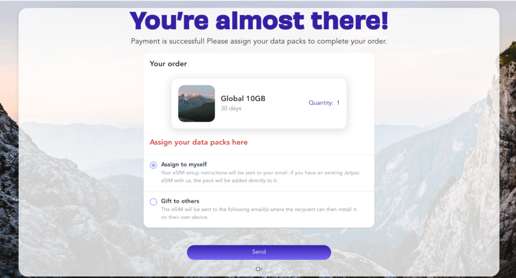 image for your esim plan ready