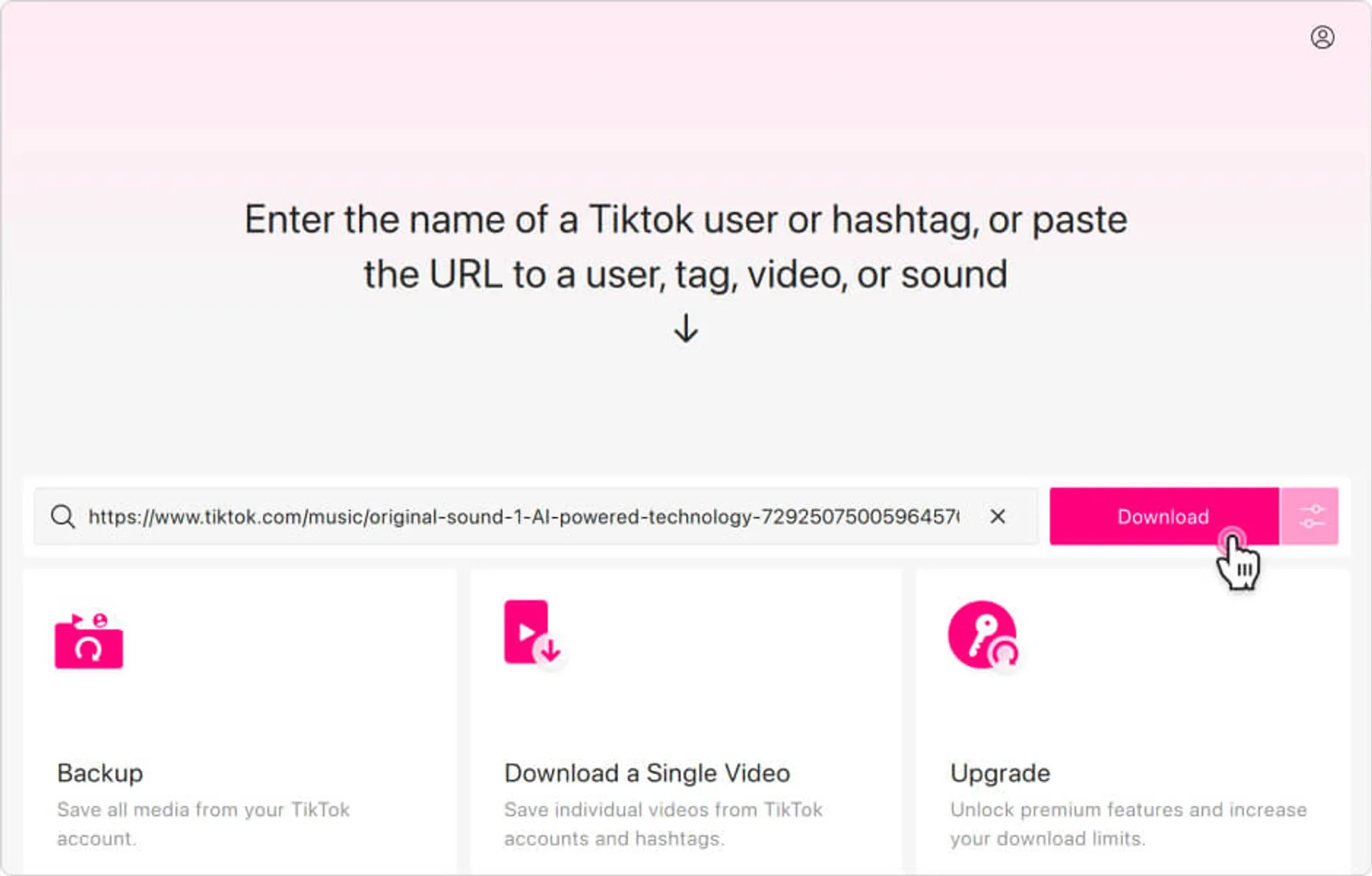 Image to download Song in TikTok using 4K tokkit