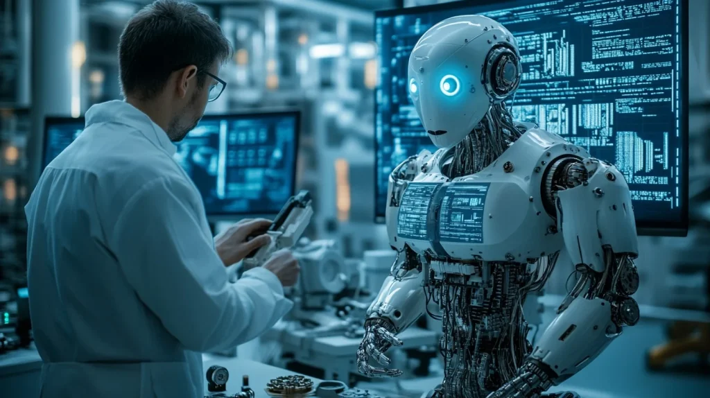 image for robots work in space on missions