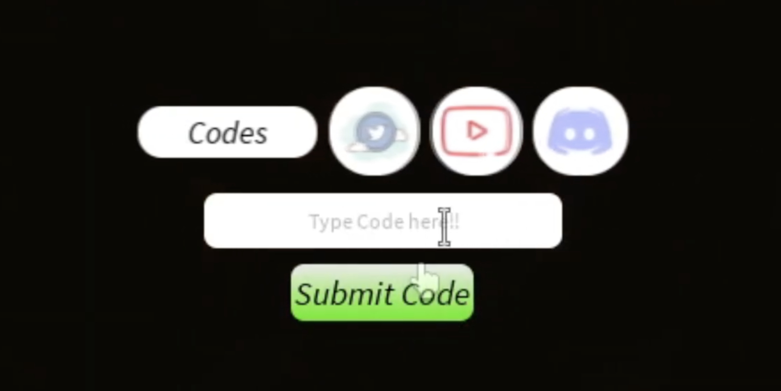 Image of the Submit Code button in Project Slayers
