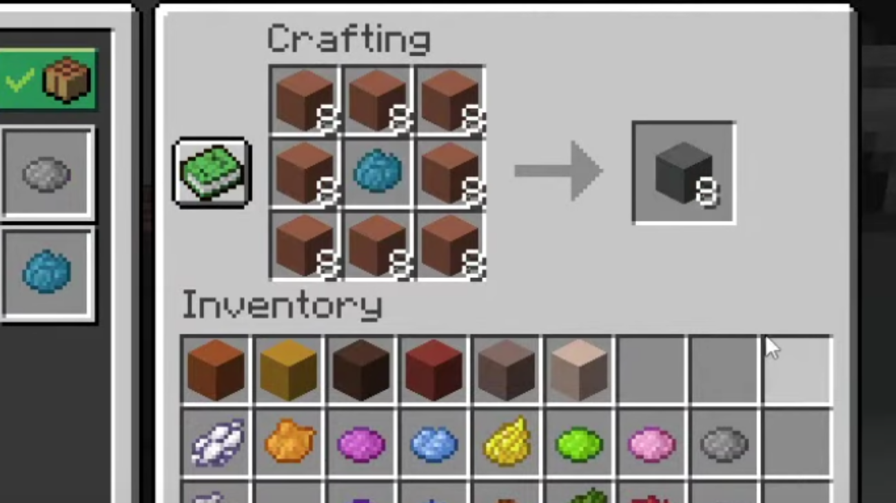 image to place 1 dye to Make Terracotta in Minecraft