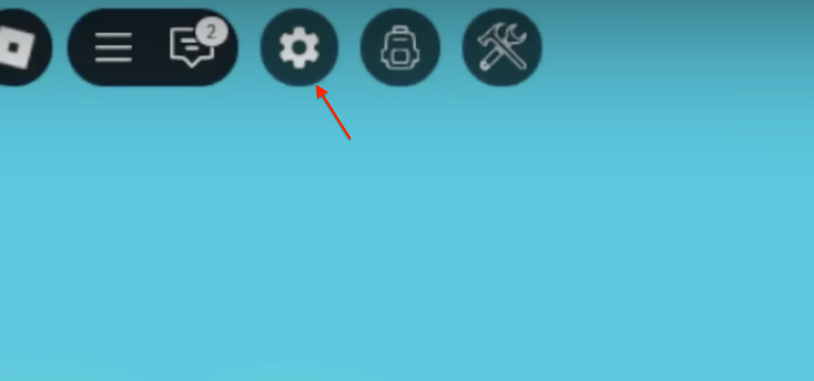 Image of the settings button in Grow a Garden to redeem codes