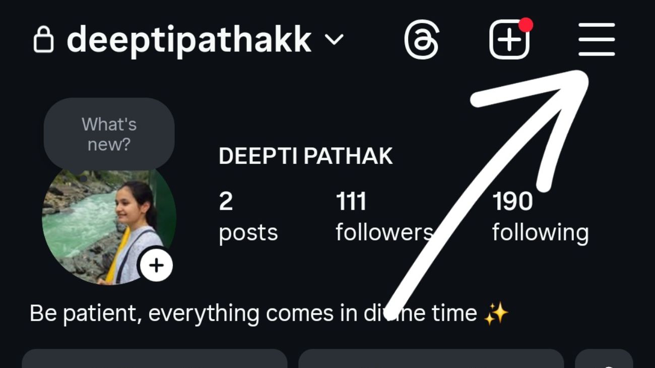 image to Tap the three horizontal lines