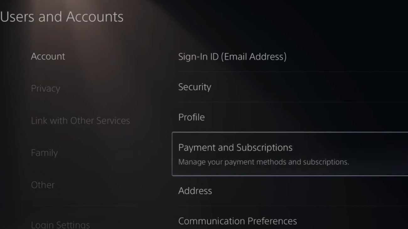 image to choose Payment and Subscriptions (1)