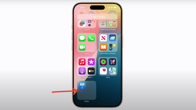 image the list to find the Hidden apps group