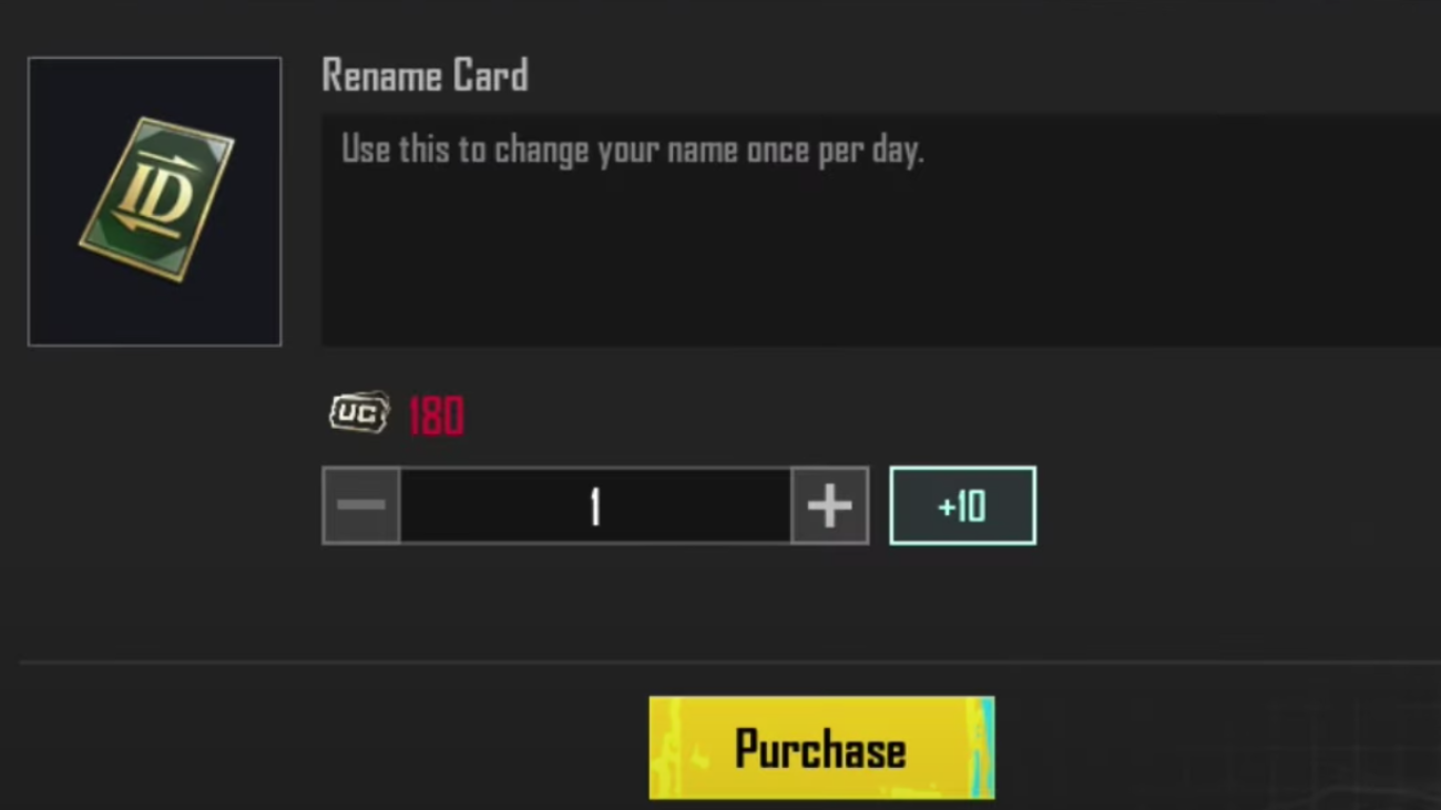 image to use 180 UC to Change Your Name in BGMI