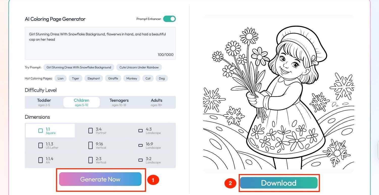  Hit the generate now button