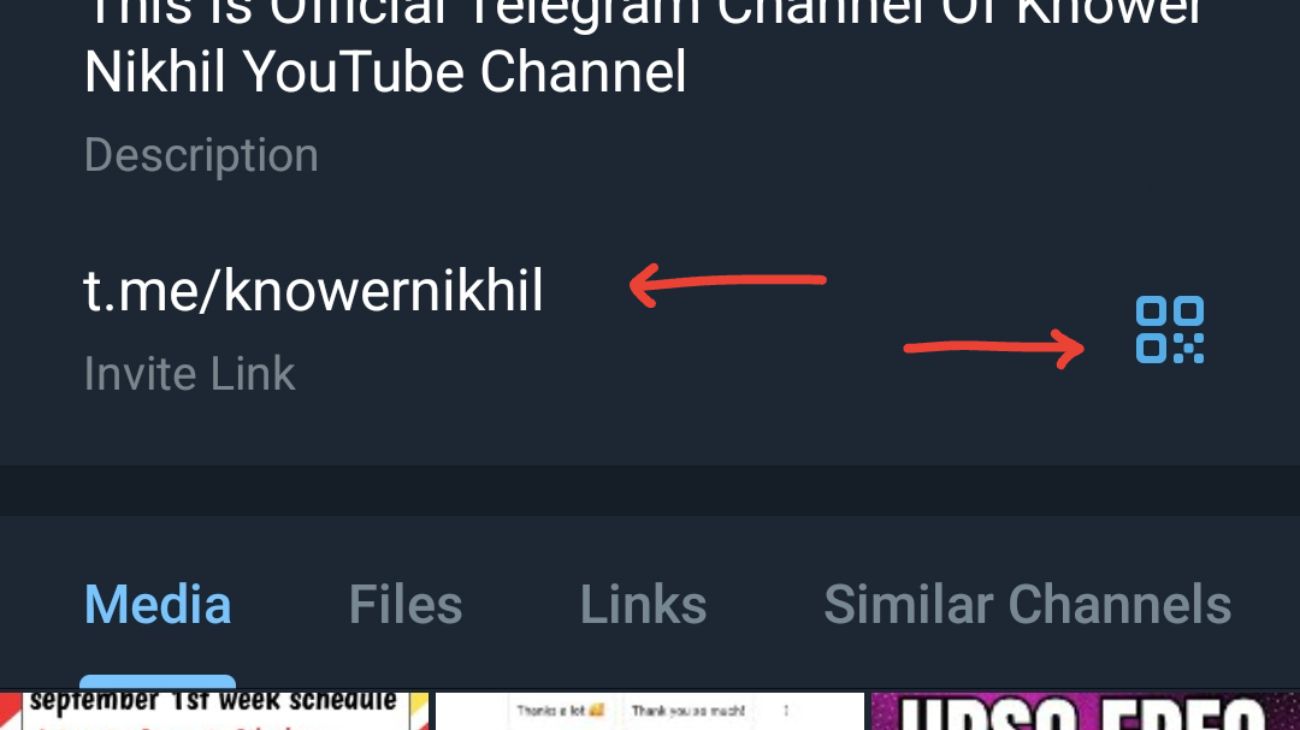 image to Scroll to the Invite Link. (1)